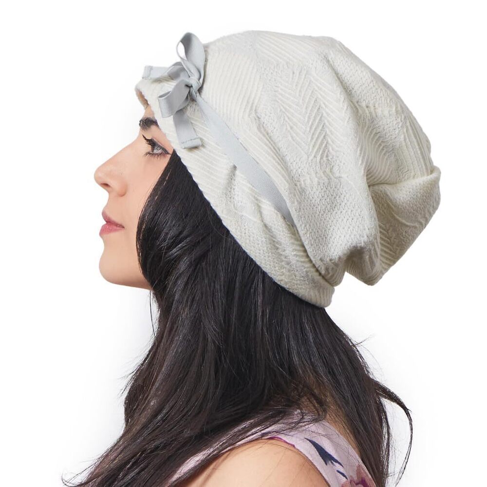 6472 Organic Cotton-Lined Skully Hats , Loose Acrylic & Wool Spring Toque